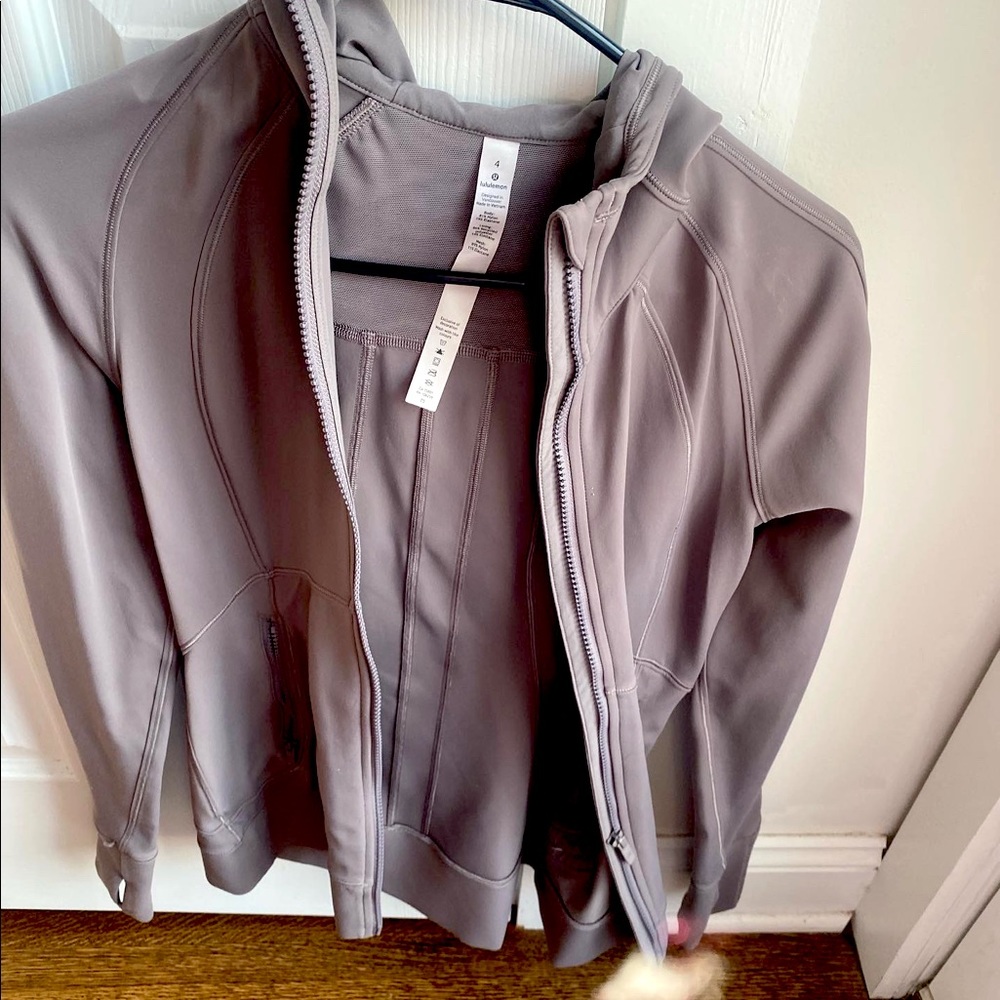 LuluLemon athletic zip-up hoodie, in excellent condition! Purple/grey color.